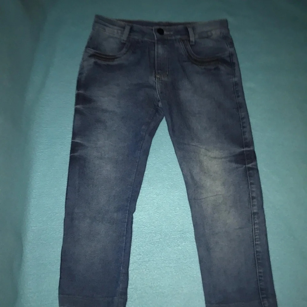 ISMALU distressed blue jeans made in Brazil size 14